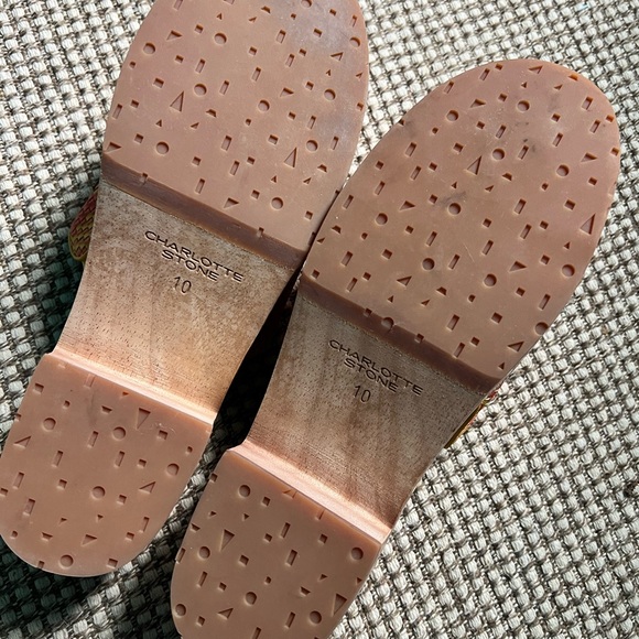 Charlotte Stone Red and Yellow Woven Clogs - Picture 4 of 4